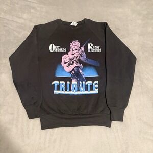 Vintage 1987‎ Ozzy Osbourne Tribute Randy Rhoads Sweatshirt Winterland Tag M BLK